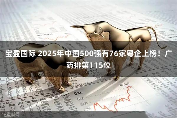 宝盈国际 2025年中国500强有76家粤企上榜！广药排第115位